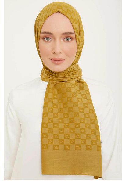FRESCO SCARFS Armine Trend P. Monogram A Model - Βαμβακερό γυναικείο σάλι Hijab Hijab