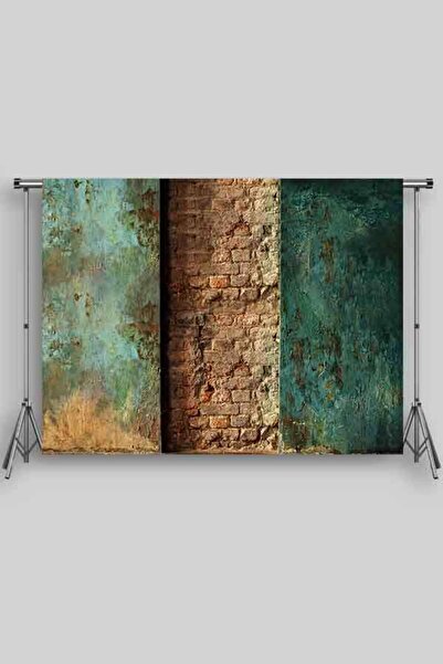 FONHANE 3x2.5 M Kumaş Üç Boyutlu Yetişkin Stüdyo Fotoğraf Fonu Tuğla Duvar Ar...