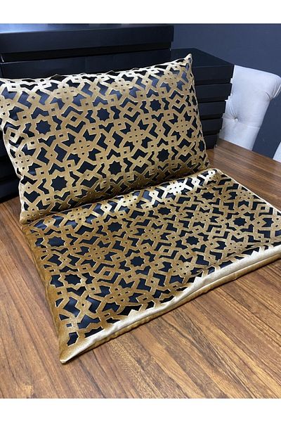 NURHAN HOME COLLECTION Husă de pernă dreptunghiulară din satin, 2 bucăți, cu interior negru