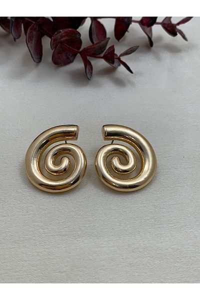 Piaro Collection Spiral Round Nail Earrings