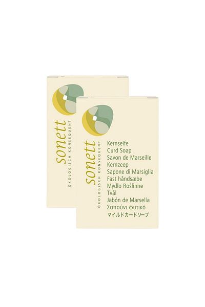 Sonett Herbal Mold Soap with Organic Coconut Oil and Date Oil Extract 2x 100g