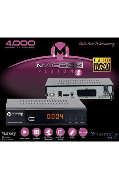 MAGBOX Pluton Hd Scart Uydu Alıcısı Full Hd Scart Uydu Cihazı Scart Hd Receiv...