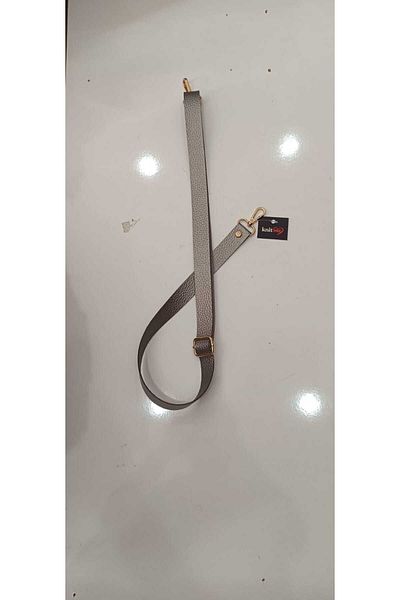 knitme Ρυθμιζόμενο δερμάτινο λουράκι τσάντας 135 cm - Πλάτος 3 cm Ασημί