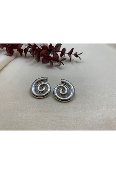 Piaro Collection Spiral Round Nail Earrings