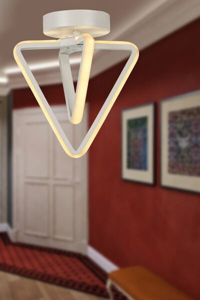 Begüsa Barış 3 Renk Ledli Tavan Montaj Tekli Avize Beyaz