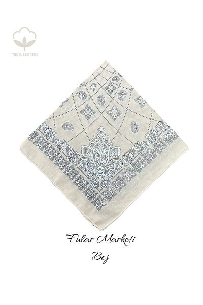 Fular Marketi Add 4 to Basket Pay 3 100% Cotton Elegance Pattern Beige Price Is for 1 Piece