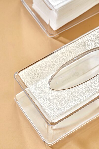 Tugomer Decorative Transparent Napkin Holder - Towel Paper Dispenser, Clear Napkin Organizer