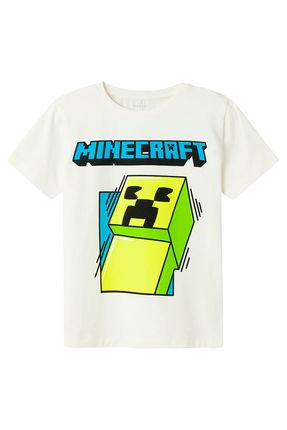 name it Desenli Krem Erkek T Shirt NKMMOBIN MINECRAFT SS TOP NOOS BFU Fiyat Yorumlar Trendyol