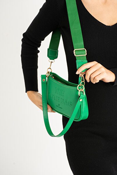 NBİBAGS Çimen Yeşil Şık Baget Kadın Çantası