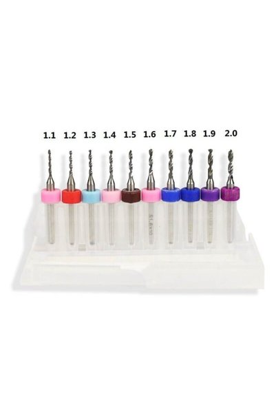 Schulzz 10 Parça 1.1 Mm 2.0 Mm Karbür Delme Mikro Matkap Ucu Tungsten