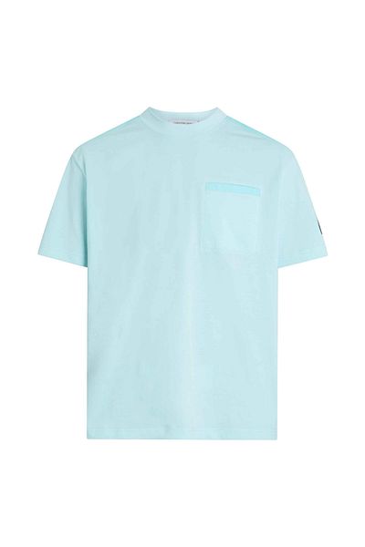 Calvin Klein Men's Jeans Ice T-Shirt - Plain Blue J30J 325215 Ccp