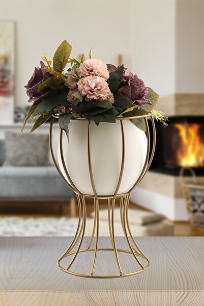 Begüsa Prag Vazo Eskitme Beyaz Cam