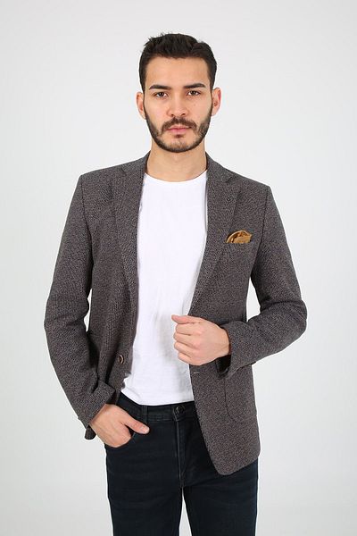ACTUAL Blazer Slim Fit Blazer Single Jacket 7137 R4 Brown