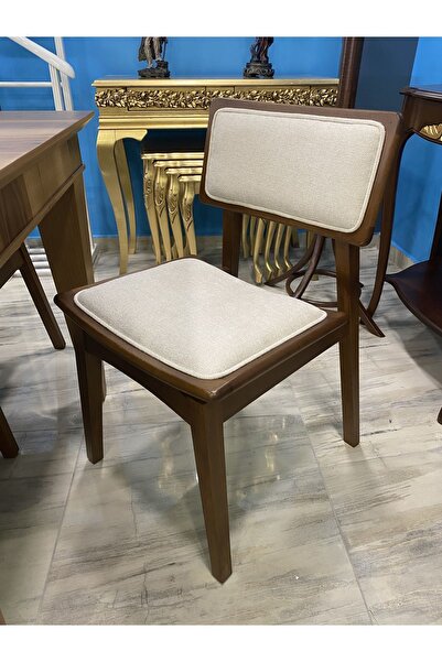 Alaylı Mobilya Koltuk Döşeme Ceviz Alegra (4 ADET) Ahşap Sandalye - Ahşap Mut...