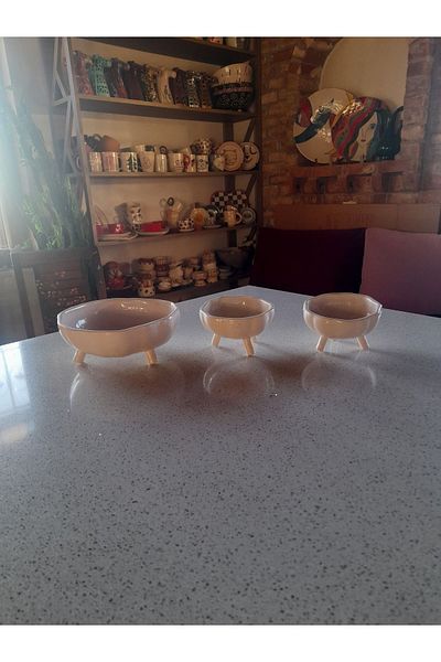 Ayşegül'ün Seramik Atölyesi handmade ceramic 3 pcs pumpkin