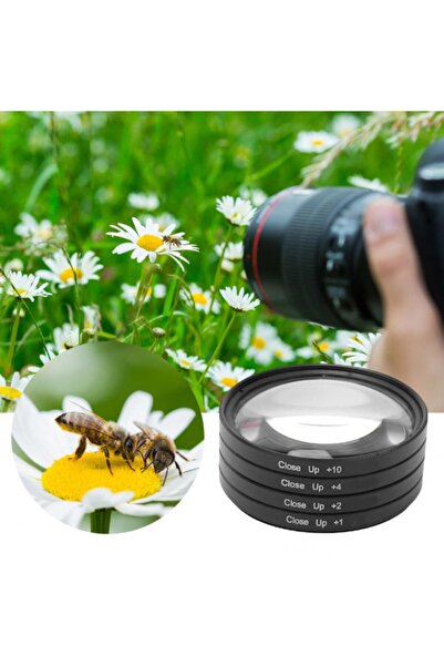40.5 Mm 4'lü Close Up Makro Filtre Lens Seti +1 +2 +4 +10