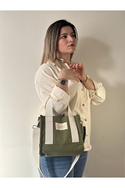 HİT Collection Haki Mini Kanvas Çanta