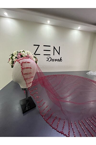 ZEN DUVAK Kırmızı Nakış Duvak
