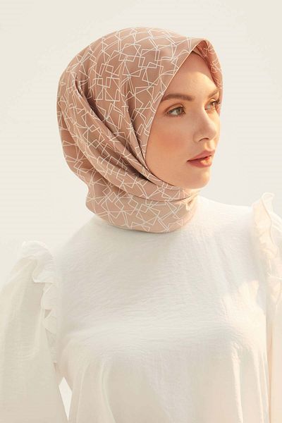 Armine Sport 2022 Season 90x90 Twill (TIVIL) Scarf Suitable Scarf Models Hijab Nağme 3139-19