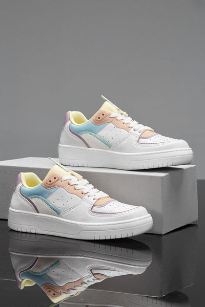 DARK SEER Ds Alley Weiß Gelb Blau Damen Sneaker