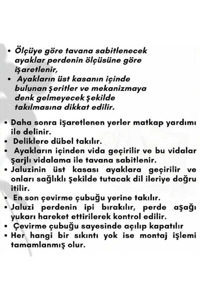 GÜLSEM DEKOR Beyaz, Jaluzi Perde25 Mm