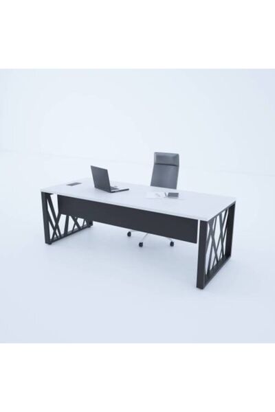 tuundesign Karm Yönetici Masası Beyaz-200 Cm