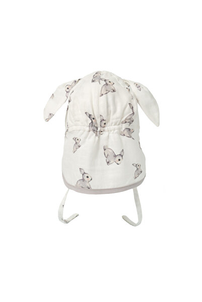 DEUX LAPINS 100% Cotton Muslin Neck Protected Baby Hat