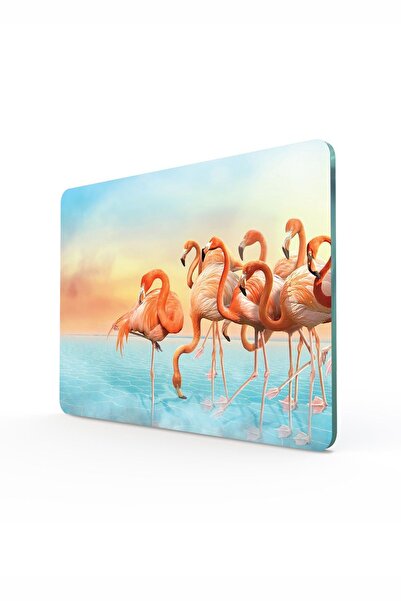 Decovetro Flamingo Görünümlü | Cam Kesme Tahtası - Kesim Tablası | 20 X 30 Cm