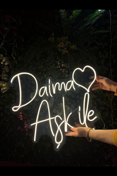 vinyuup Daima Aşk Ile Yazılı Neon Led