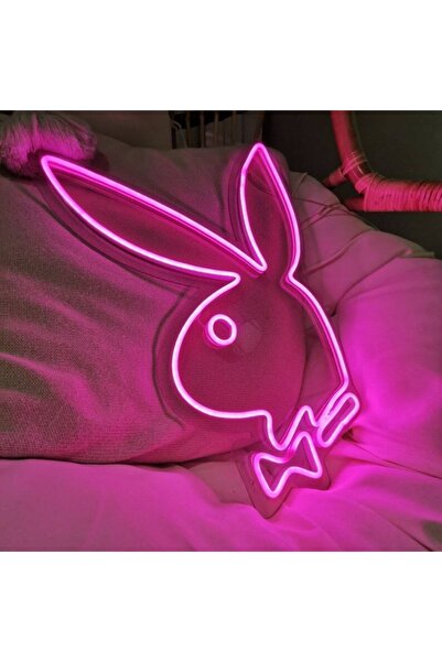 vinyuup Neon Led Playboy Tavşan Dekoratif Duvar Aydınlatması Ve Aksesuar Açma...