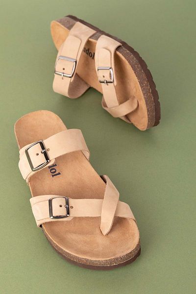 Gondol Genuine Leather Women's Slippers - Daily Flip Flops, Usl.2442