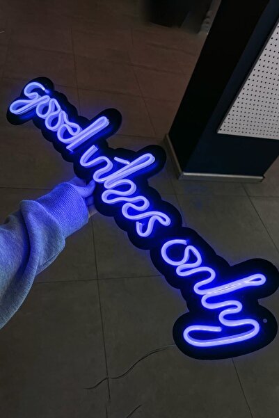 vinyuup Good Vibes Only v1 Neon Led Aydınlatma 64 x 18 cm