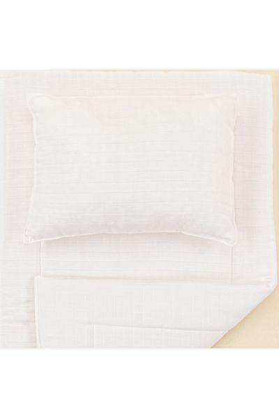 Yunikobaby White Muslin Muslin Bottom - Changing and Opening Mat and Pillow