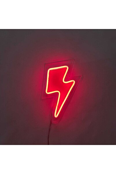 vinyuup Şimşek Neon Led Duvar Süsü Aydınlatma