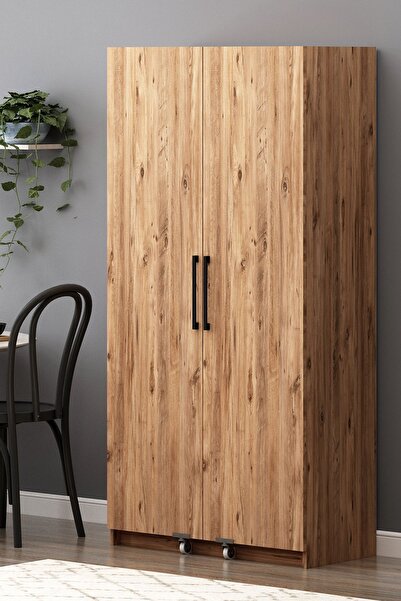 Avmpark Erzak Dolabı Çok Amaçlı Dolap 2 Kapaklı 180 cm Atlantik Çam