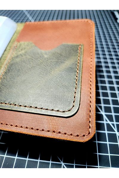 FH LEATHER GOODS Genuine Leather Car License Container case (PREMIUM) (writing name and logo as required)