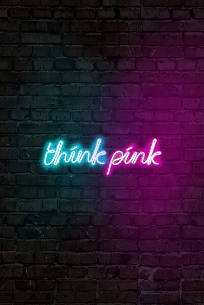 neon graph - Think Pink - Led Dekoratif Duvar Aydınlatması Neon Duvar Yazısı ...