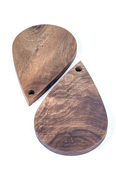 OPPİPO 2'li Set Damla Model Şarküteri Ve Peynir Sunum Tepsisi - El Yapımı, Doğal Ağaç