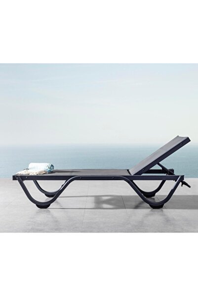 Vieno Home Garden Gala Alüminyum File Bahçe Balkon Şezlong