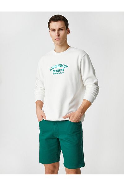 Koton Basic-Canvas-Shorts mit Knopfdetail und Taschen