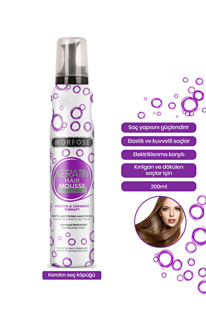 Morfose Keratin Saç Köpüğü 200 ml -elektriklenme Karşıtı