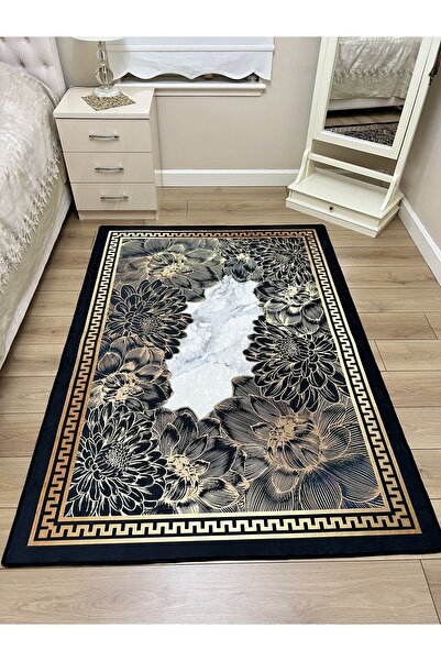 YTR HOME Dijital Baskı Yıkanabilir Kaymaz Taban Dekoratif Salon Mutfak Halısı...