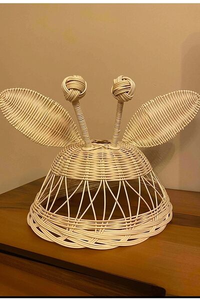 MİEN HOME Çocuk Bebek Odası Rattan Avize Zürafa Figürlü Avize 35cm