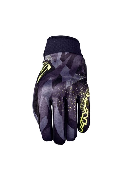 FİVE Gloves Globe Camo Fluo Yellow Motosiklet Eldiveni