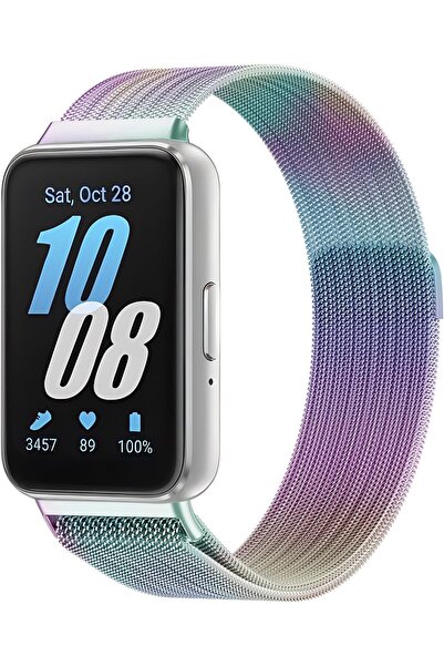 MMP SHOP Samsung Galaxy Fit 3 Uyumlu Milanes Tasarım Hasır Örgü Mantetik Mıkn...