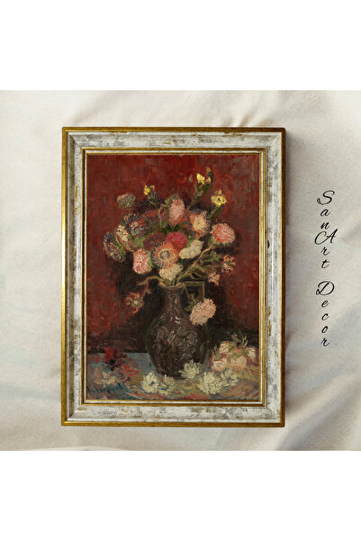 Sanart Pictură vintage cu rame, pictură în ulei, pictură înrămată, decor arti...