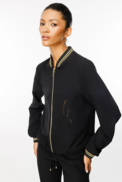 Ekol Black Zippered Jacket