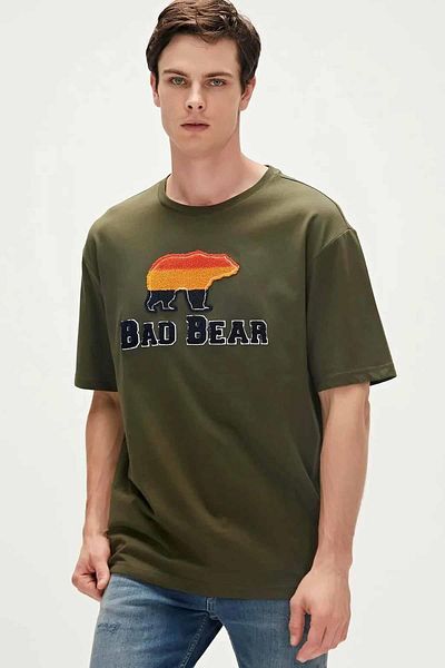Bad Bear Men's Tripart T-Shirt - 23.01.07.027 Khaki Khaki