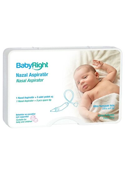 BabyRight Bebek Nazal Burun Aspiratörü + 5 Adet Ekstra Yumuşak Uç