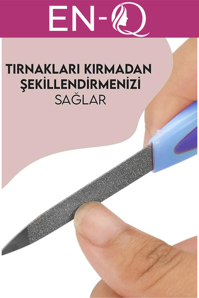 ENQ 3Lü Set 100lü Şeffaf Tırnak , Profesyonel Tırnak Törpüsü ve 120 Adet Tak Çıkar Tırnak Yapışkanı